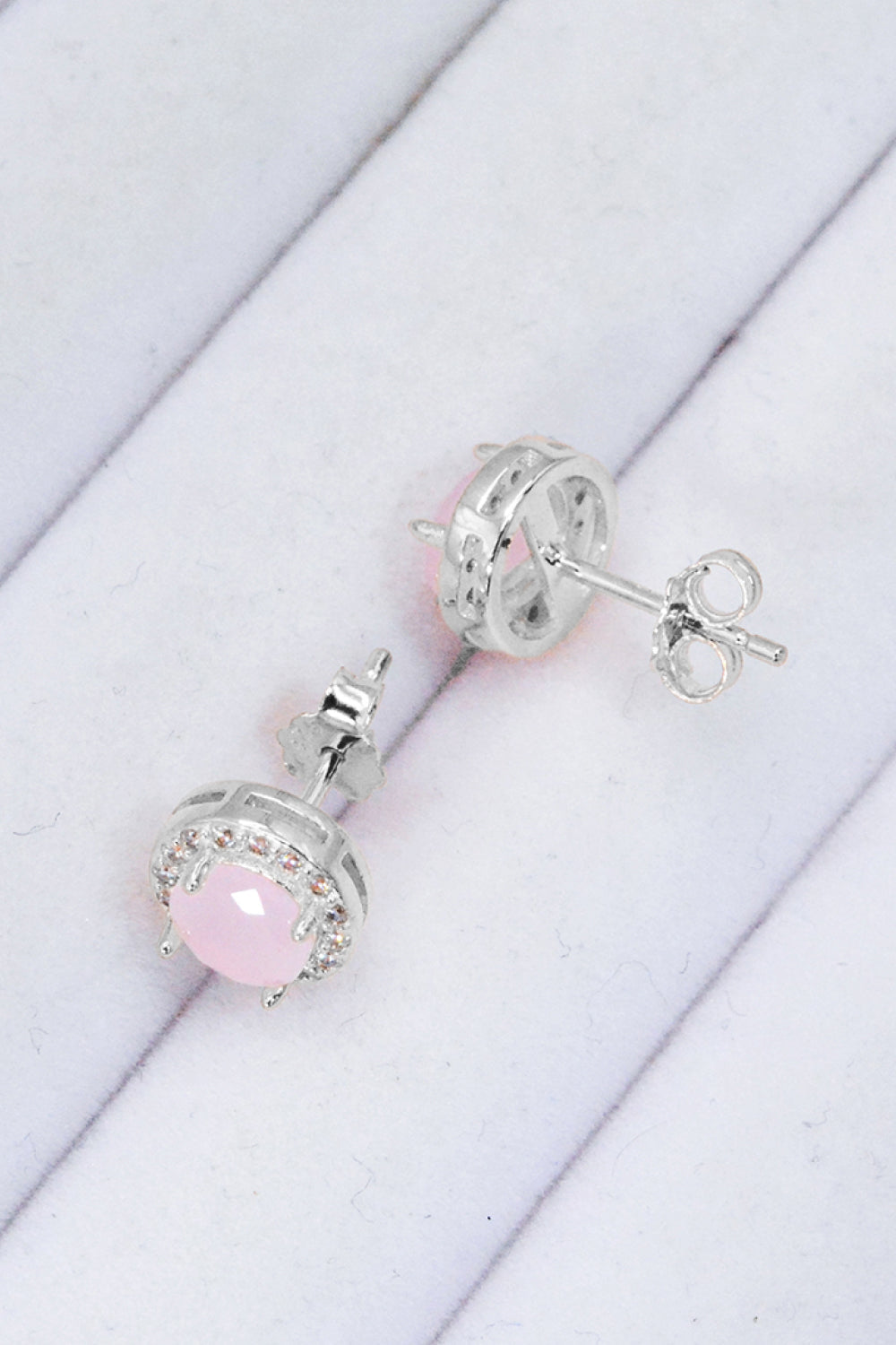 for you quartz silver earrings