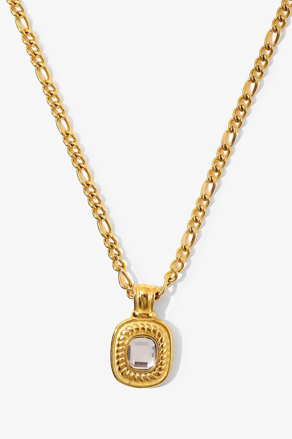 gold rhinestone pendant chain