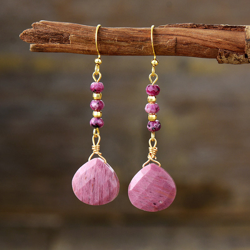 gemstone beaded studs