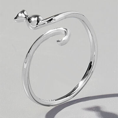 feline silver ring