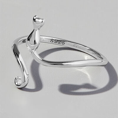 feline silver ring