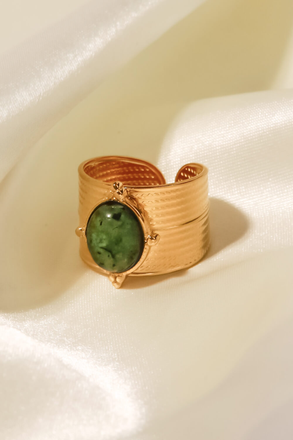 gold wide open ring