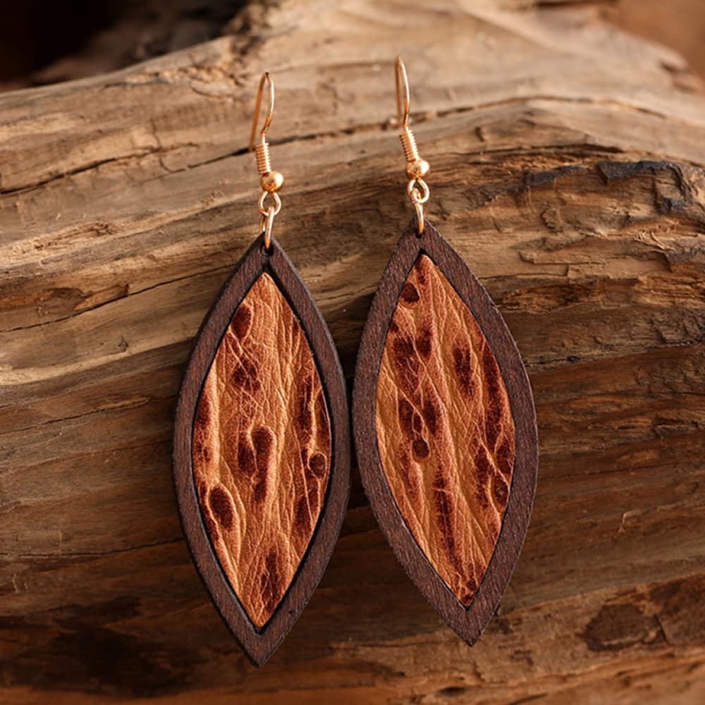 geometric wooden dangles