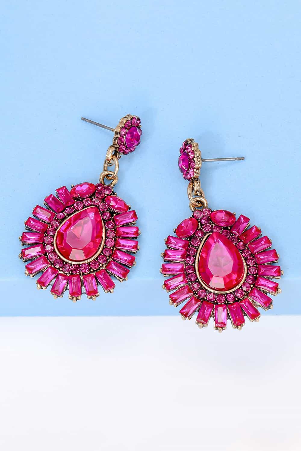 glass teardrop dangles