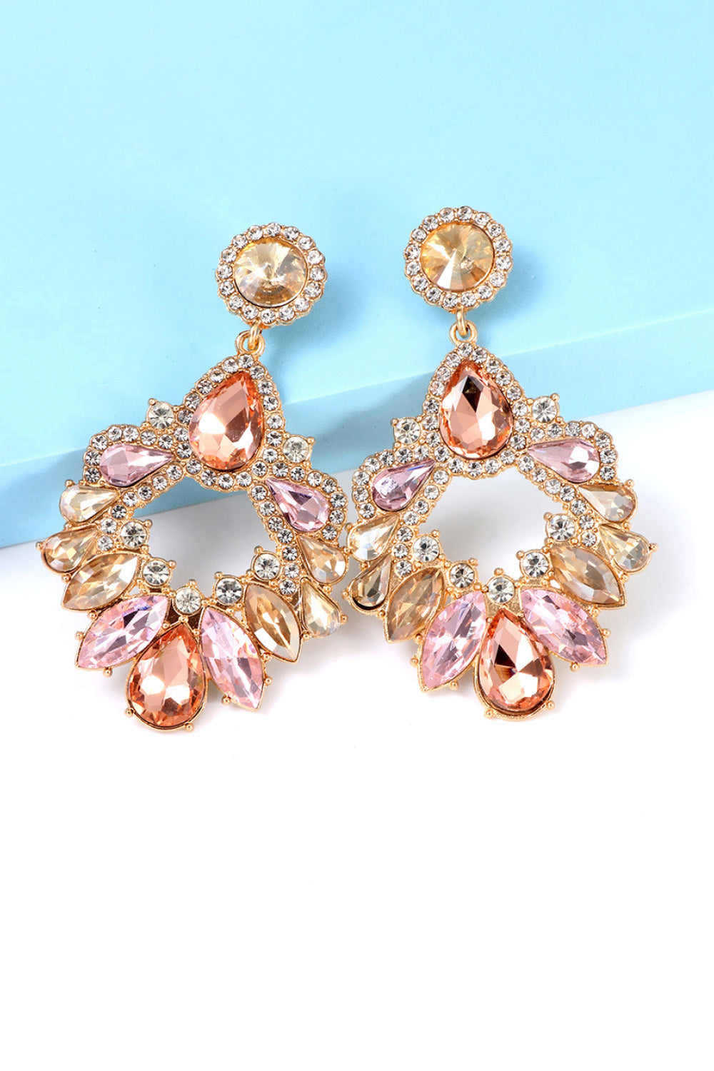 glass stone alloy dangles