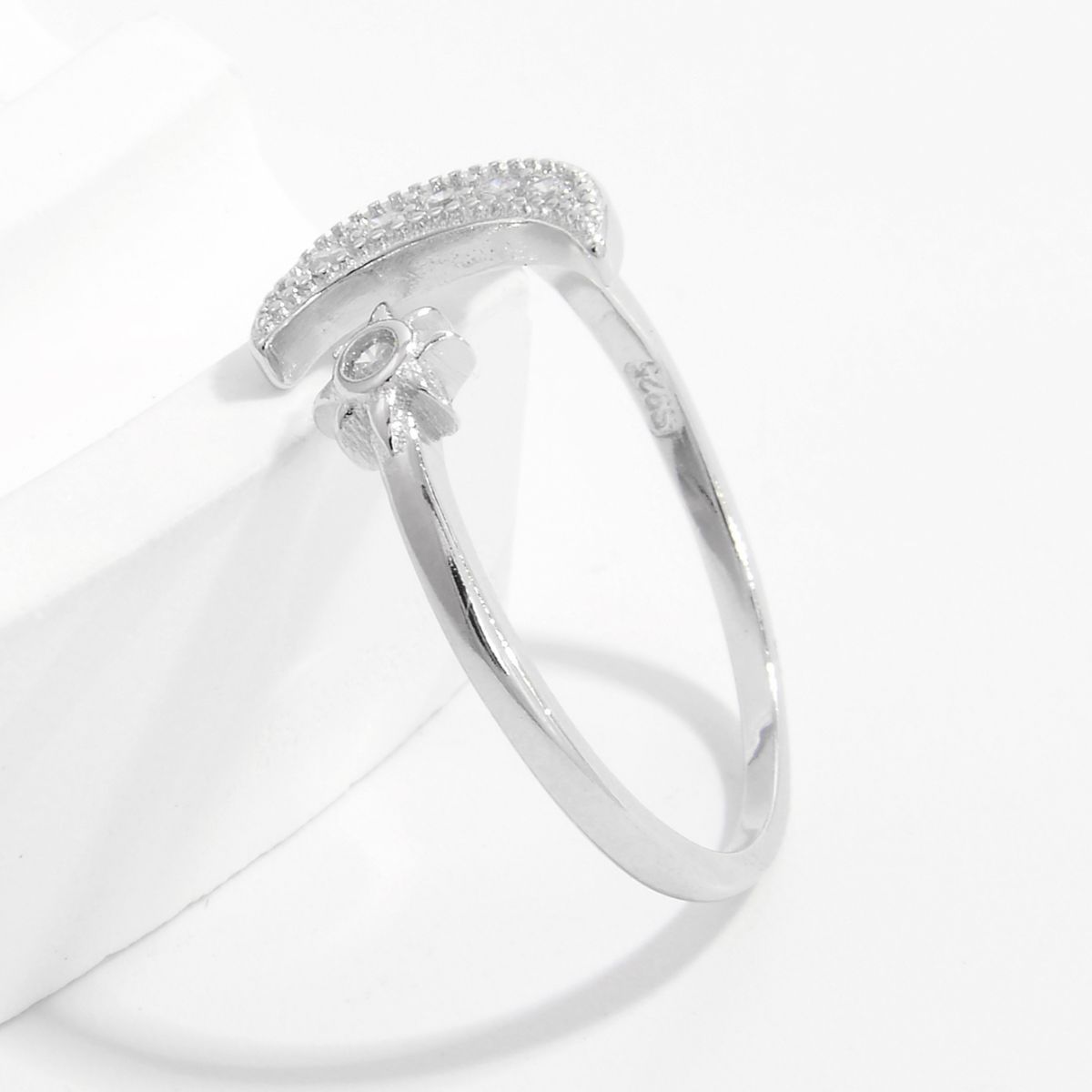 crescent moon open ring