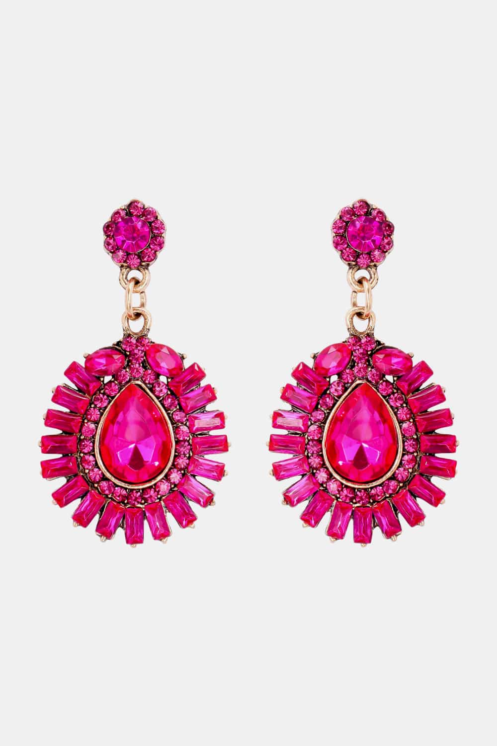 glass teardrop dangles