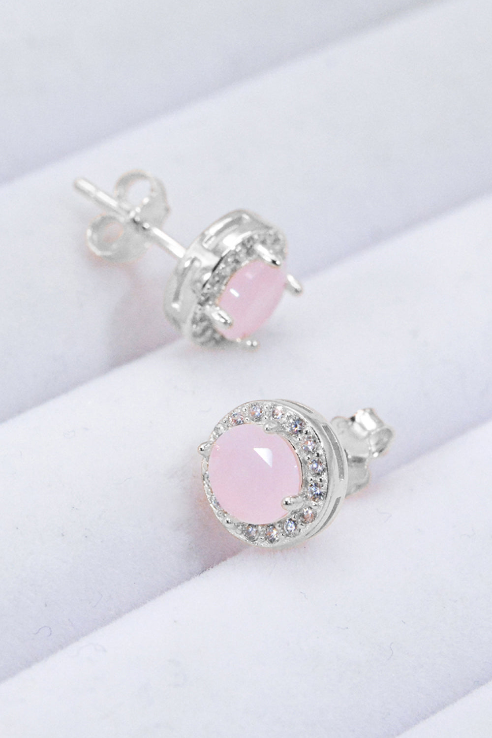 for you quartz silver earrings