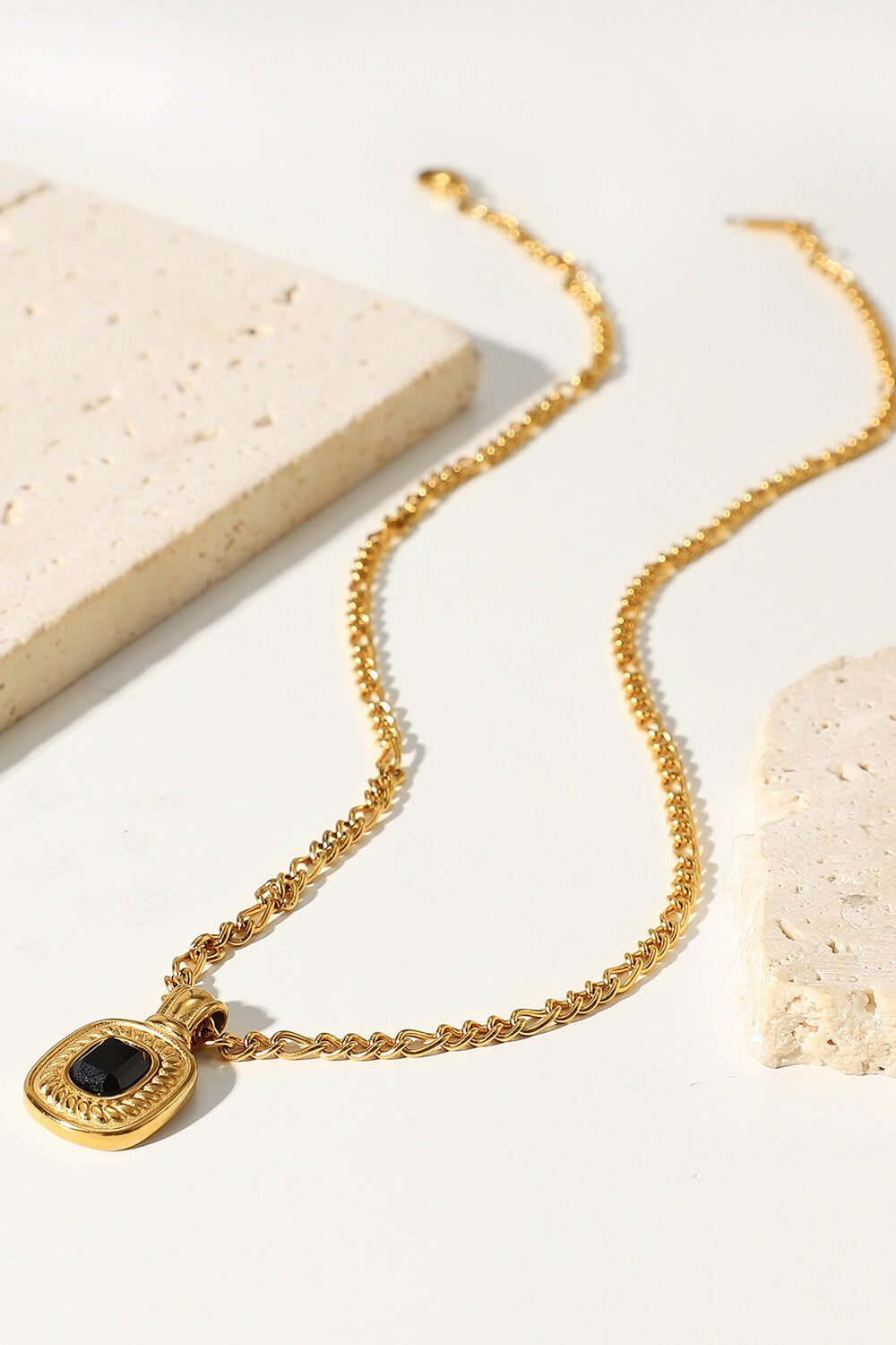 gold rhinestone pendant chain