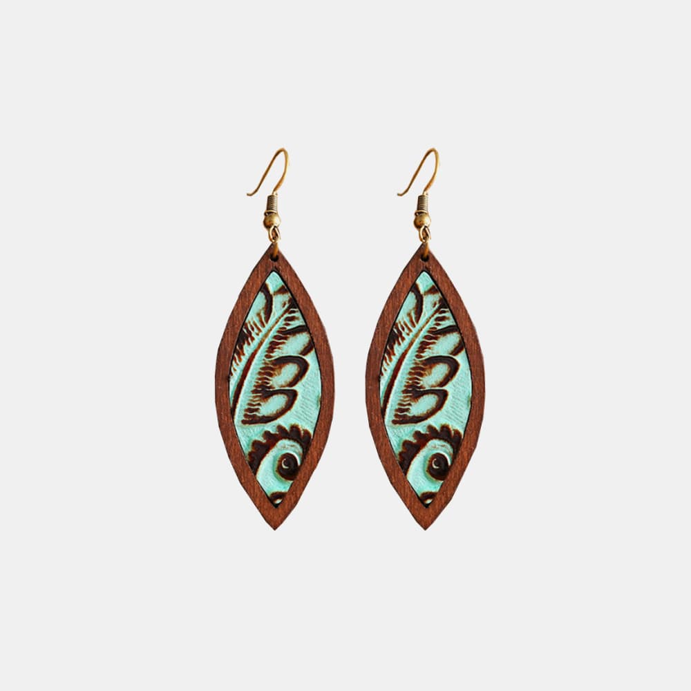 geometric wooden dangles