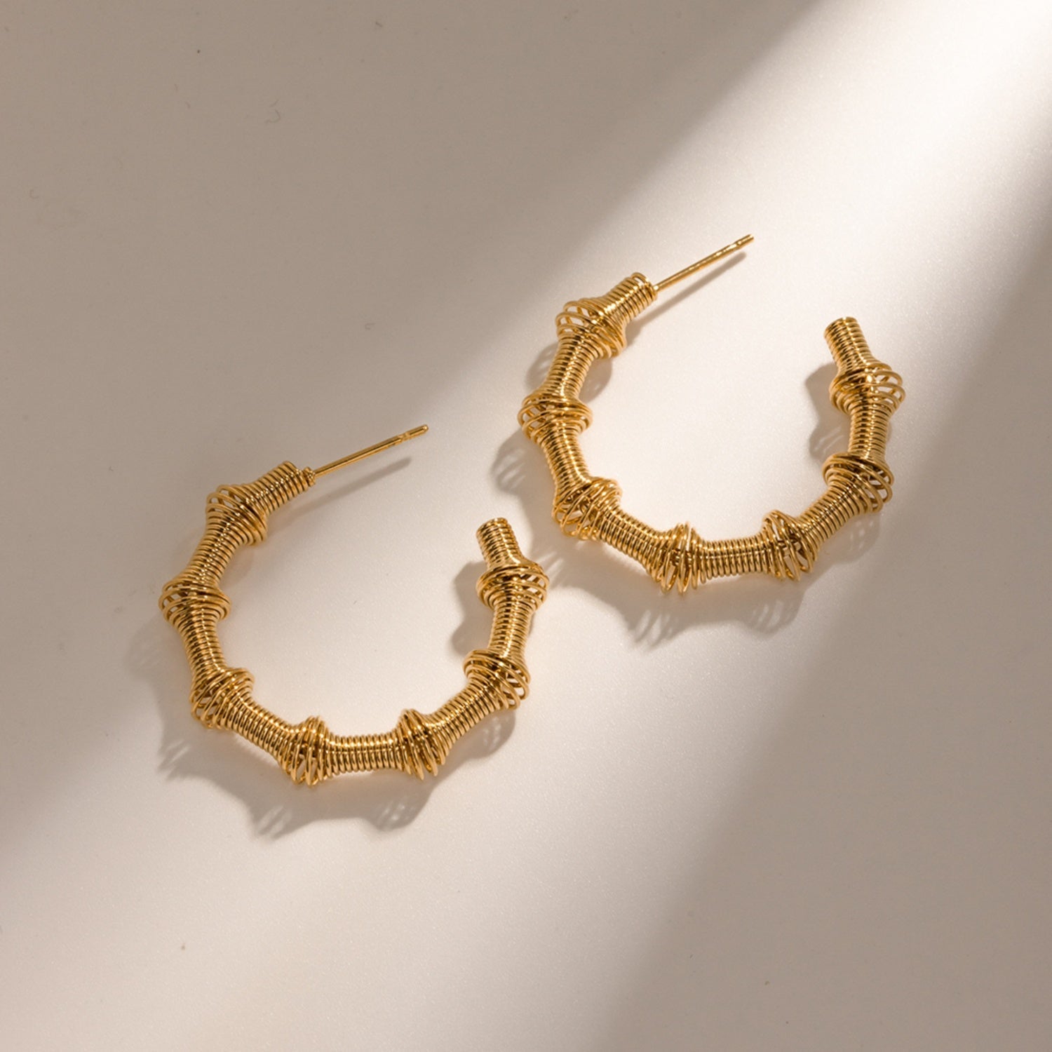 gold c hoop earrings