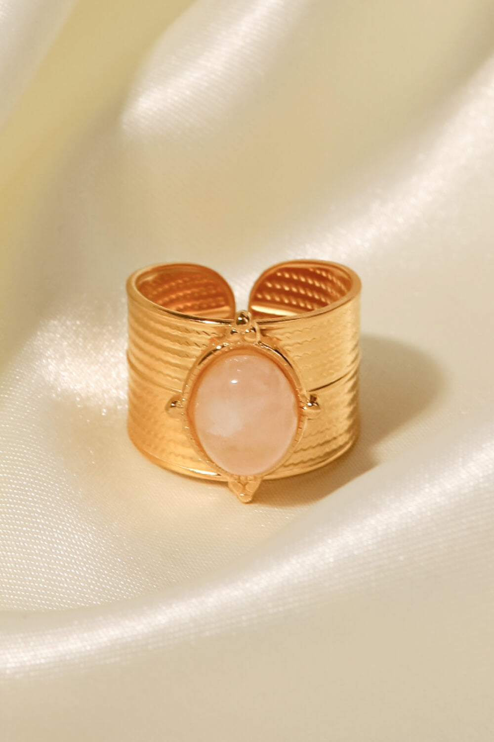 gold wide open ring