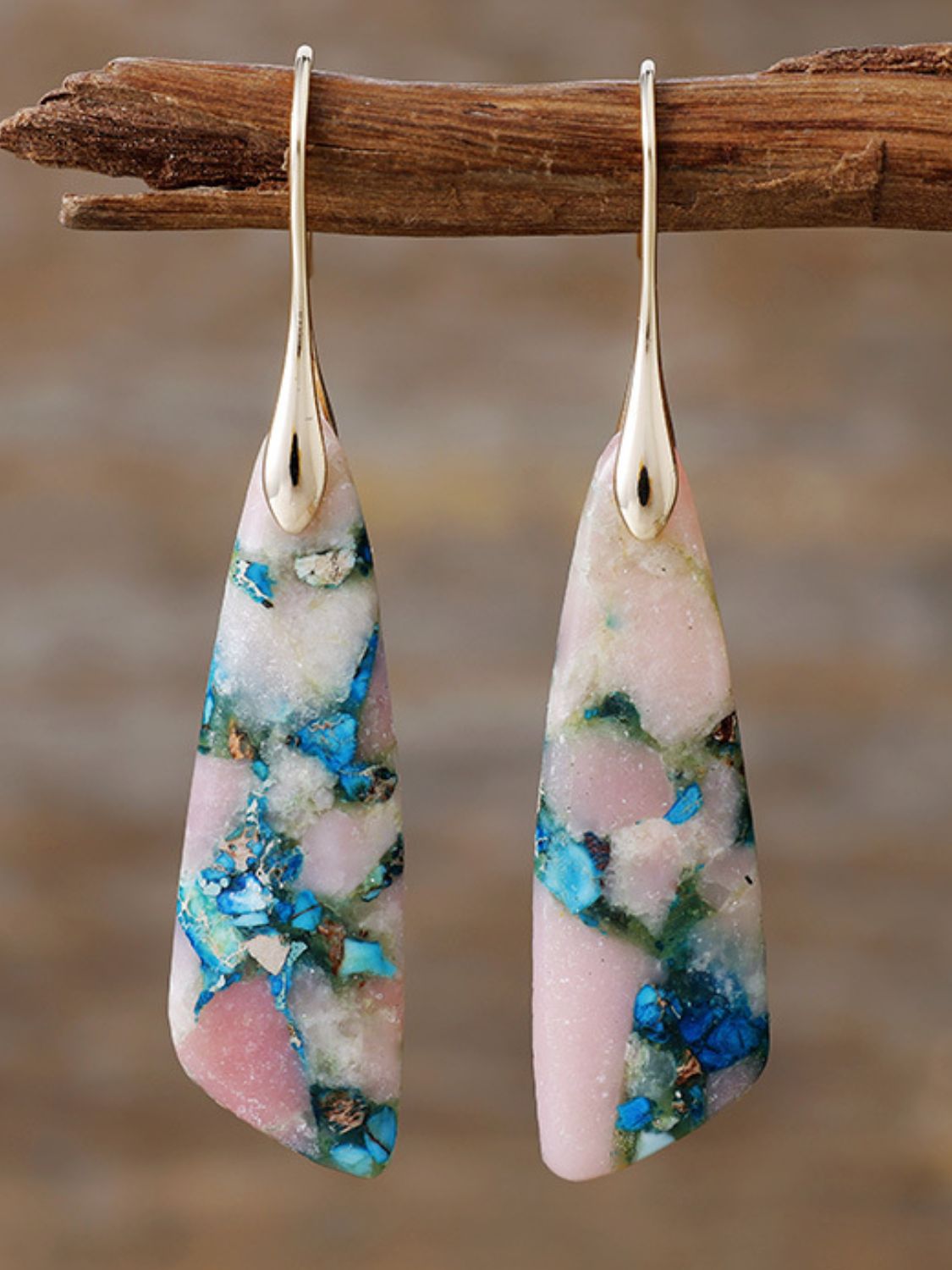 geometric dangle hoops