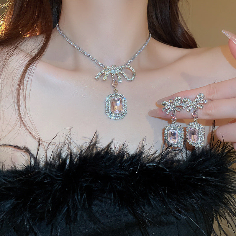 geometric crystal pendant