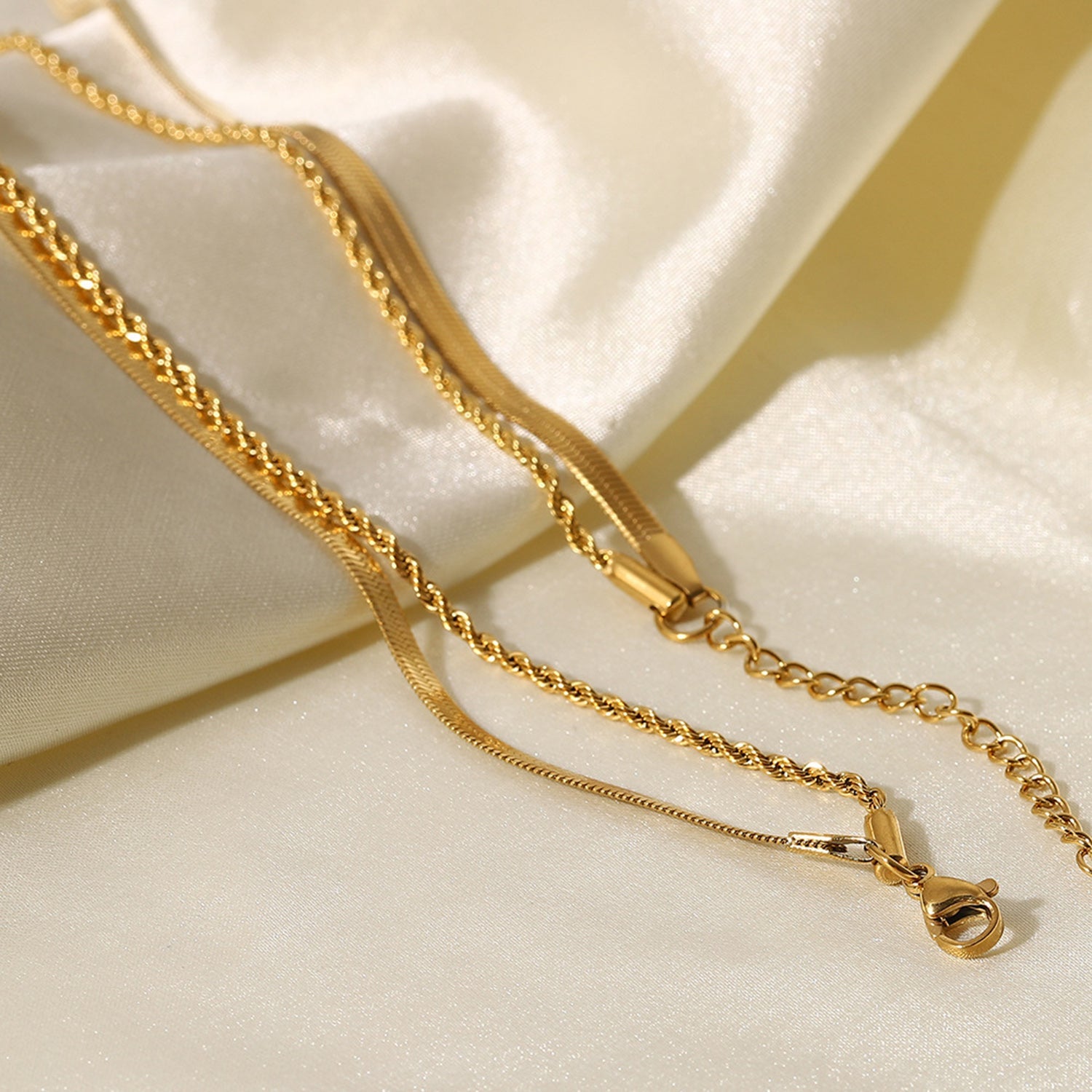 dual layer gold plated chain
