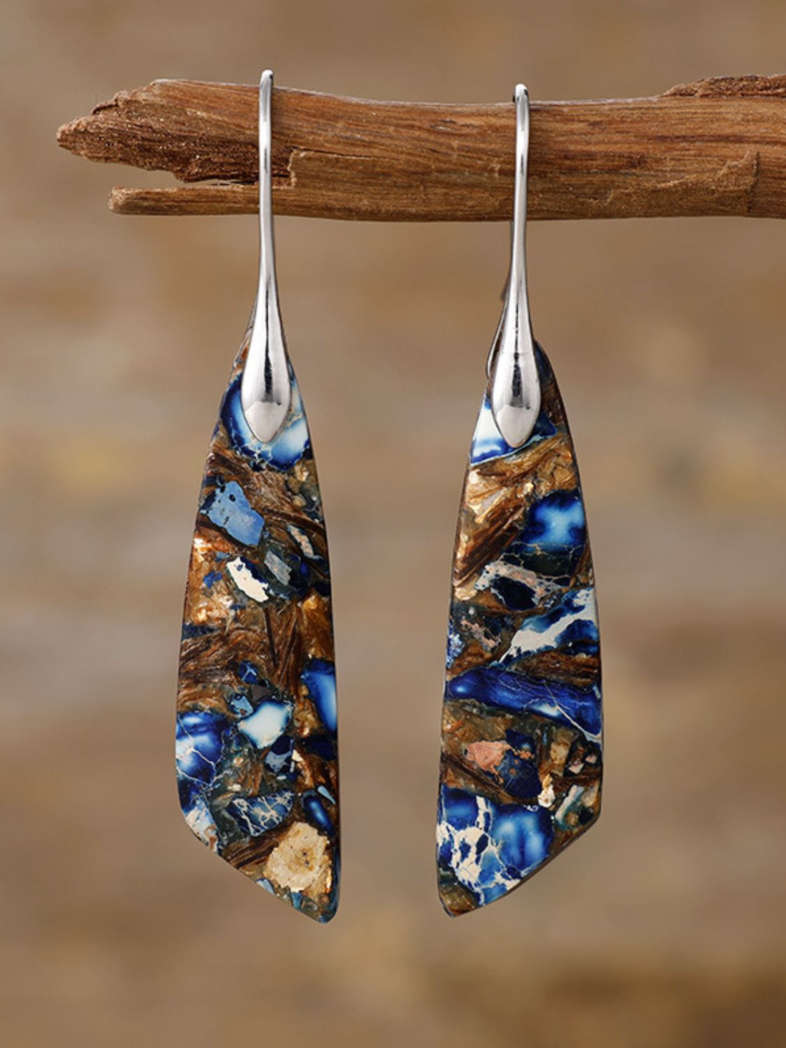 geometric dangle hoops