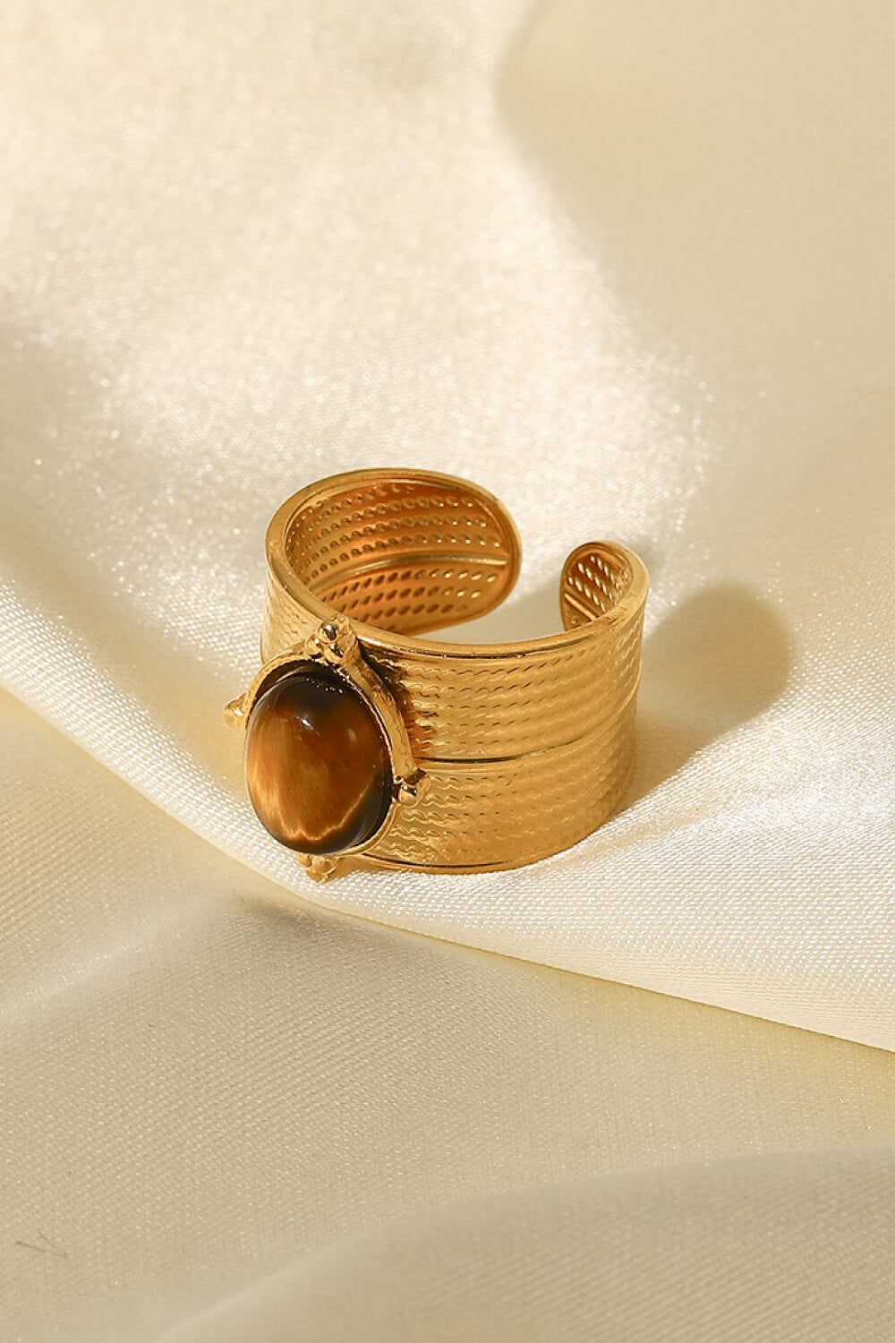 gold wide open ring