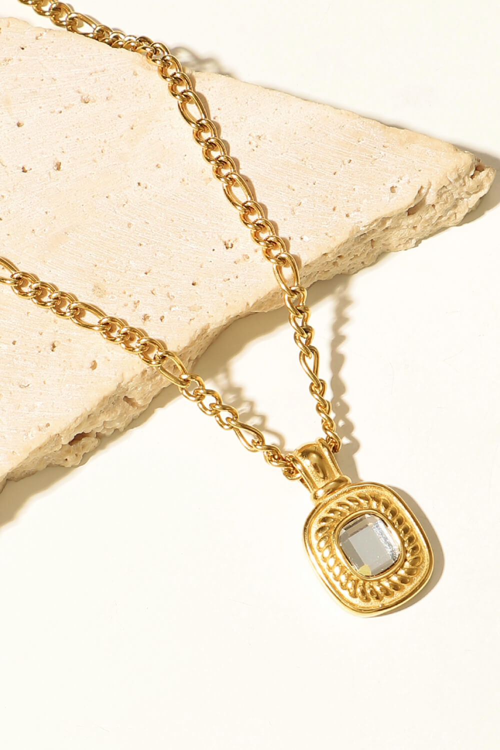 gold rhinestone pendant chain
