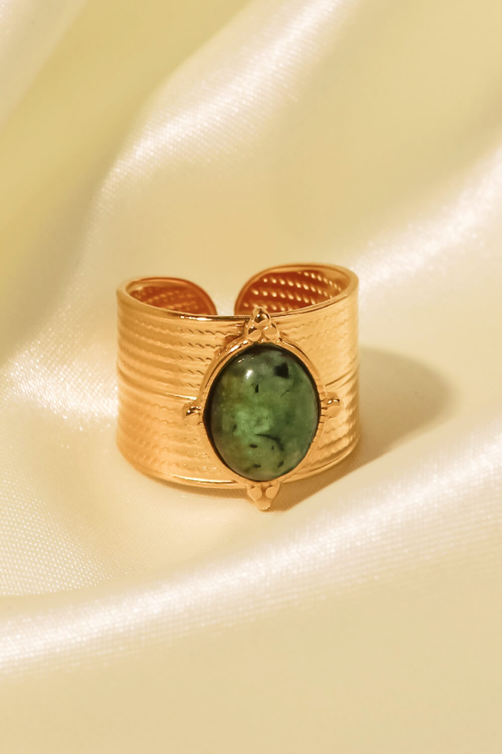 gold wide open ring