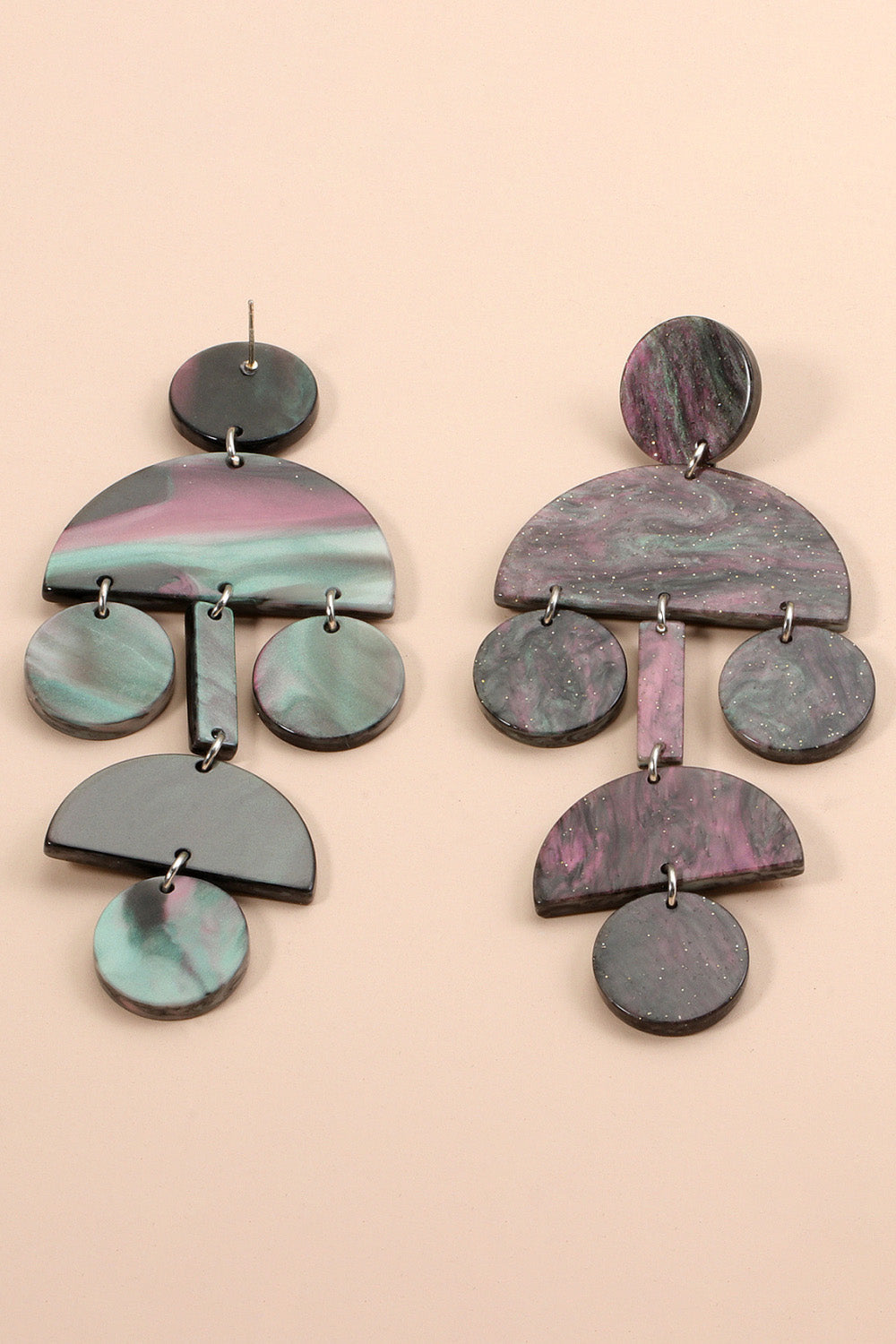 geometric acrylic dangles