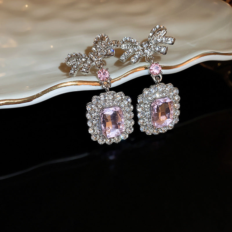 geometric crystal dangle hoops
