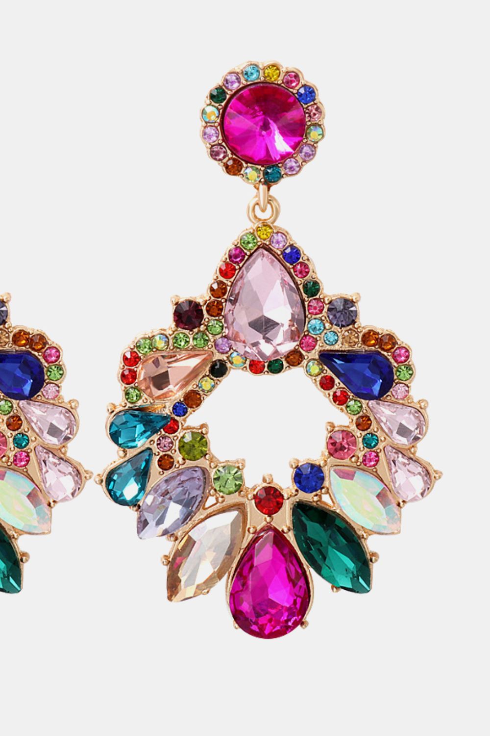 glass stone alloy dangles
