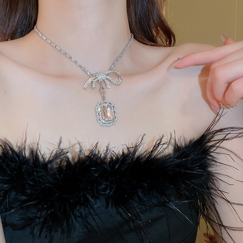 geometric crystal pendant