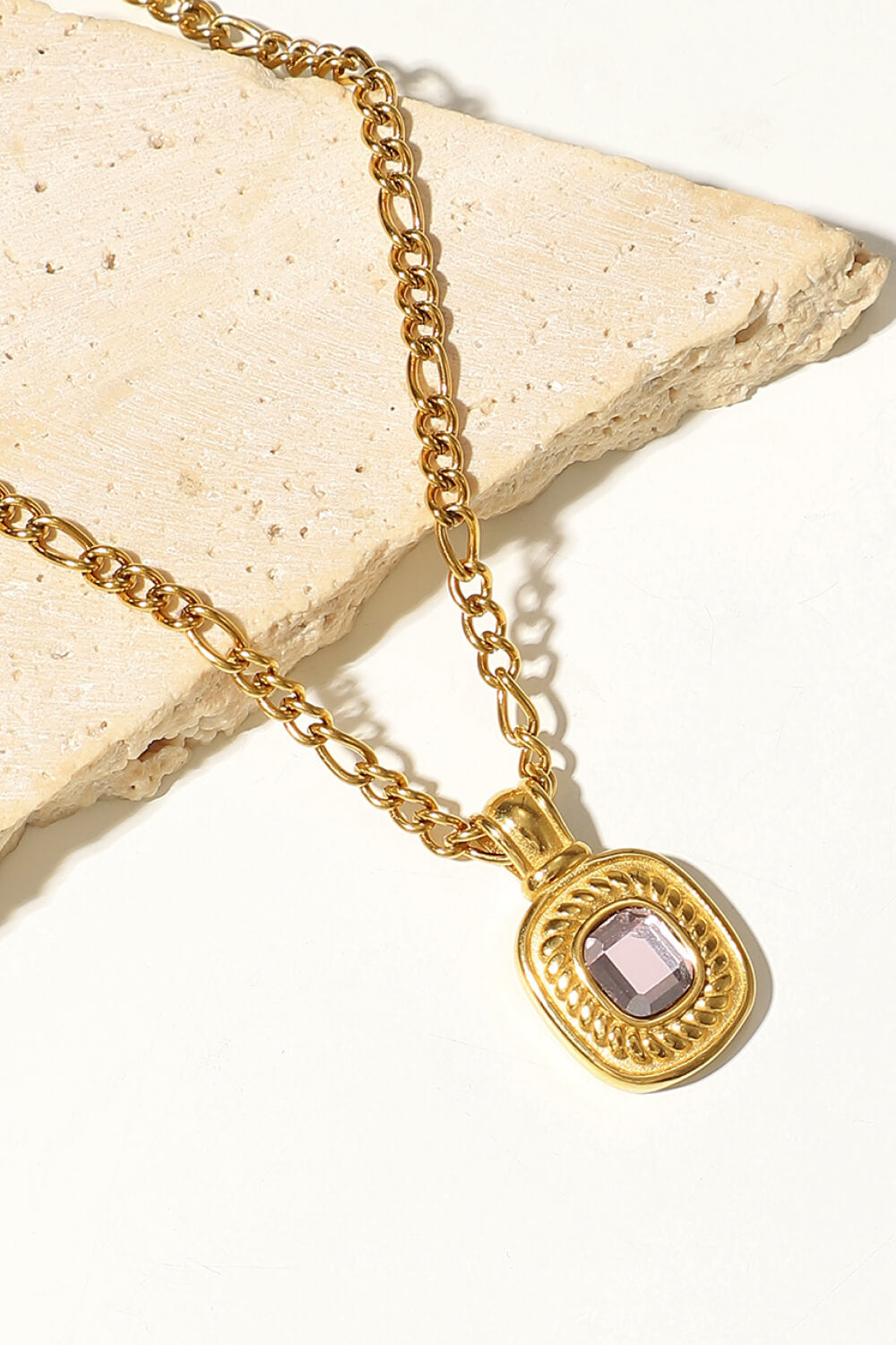 gold rhinestone pendant chain