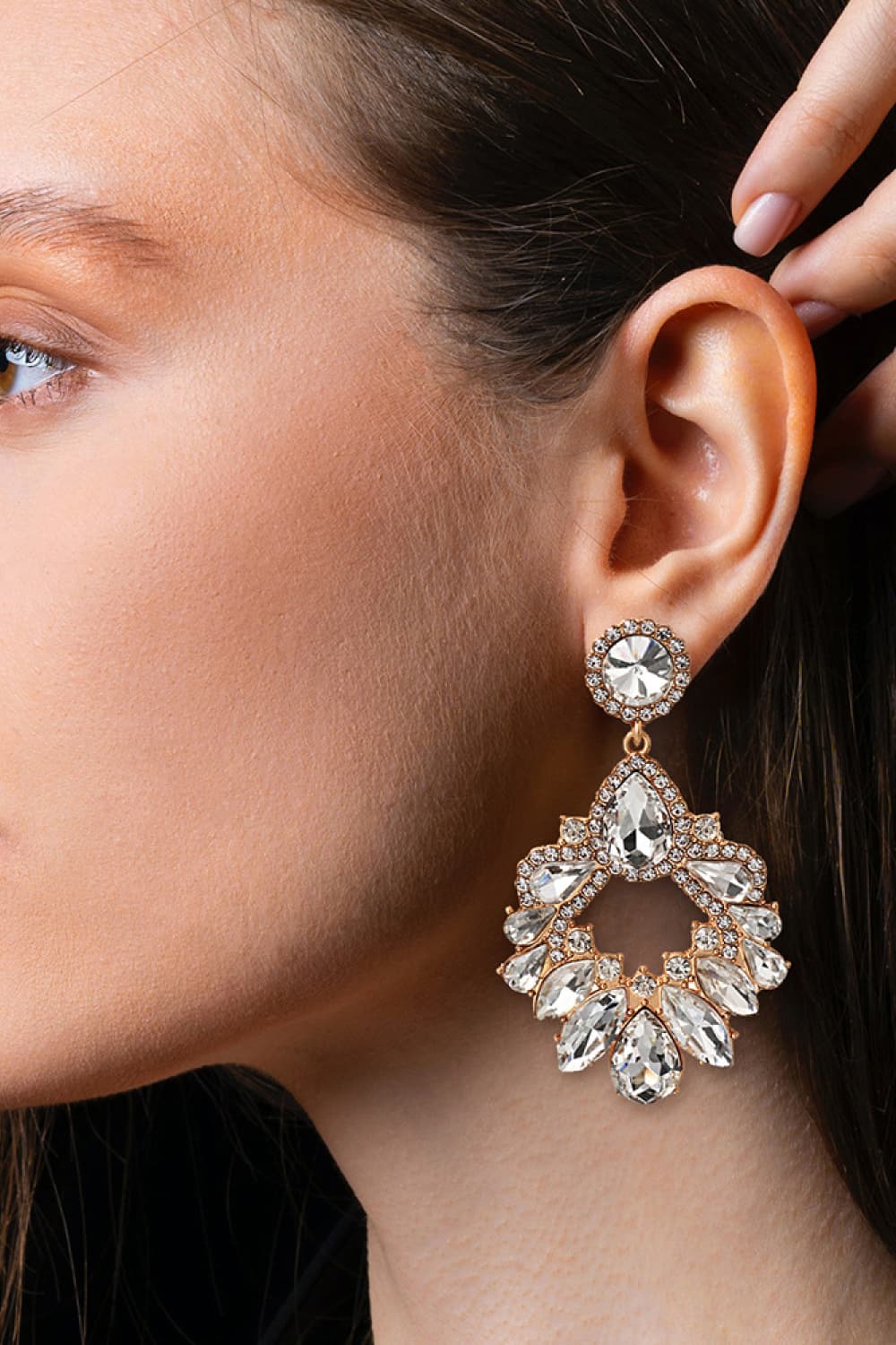 glass stone alloy dangles