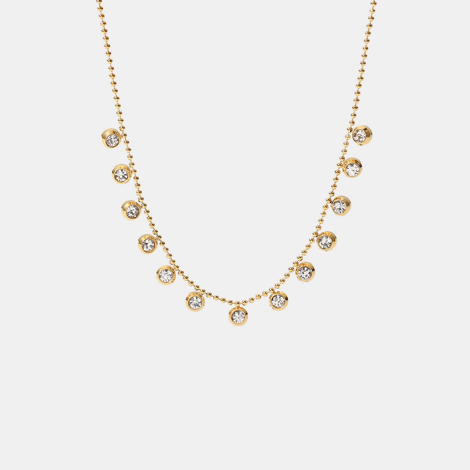 gold zircon pendant chain