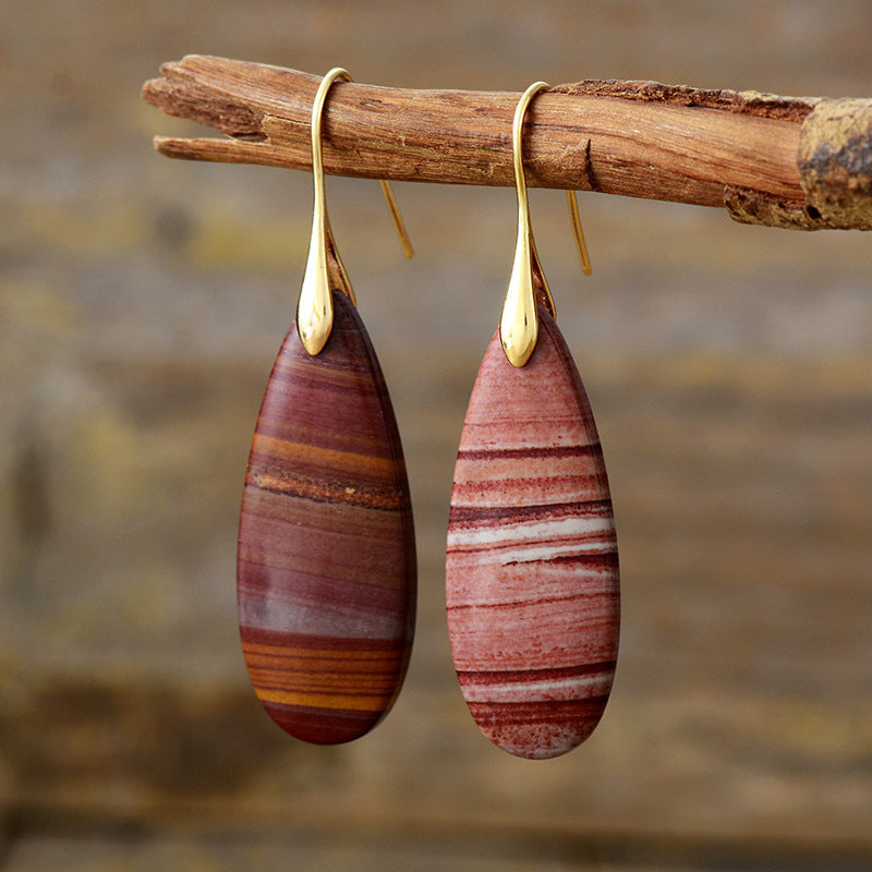 gemstone waterdrop dangles