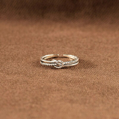 double knot silver ring