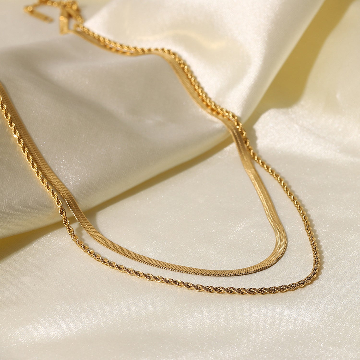 dual layer gold plated chain