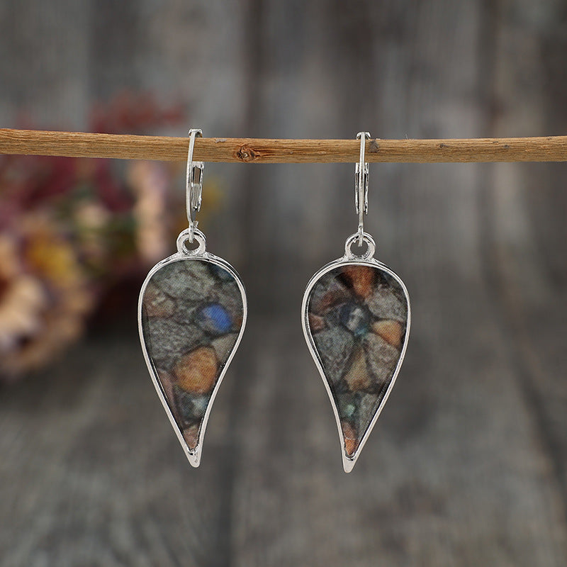 gemstone drop earrings