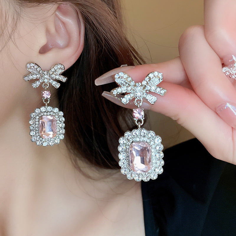 geometric crystal dangle hoops