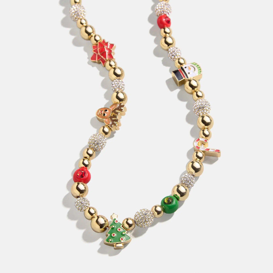 gold beaded rhinestone chain
