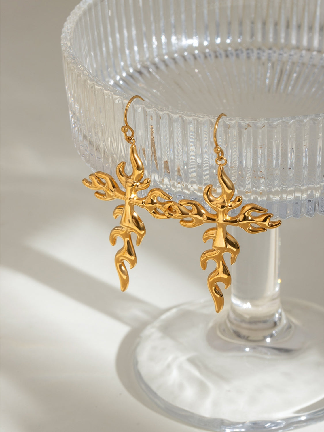 gold plated cross studs