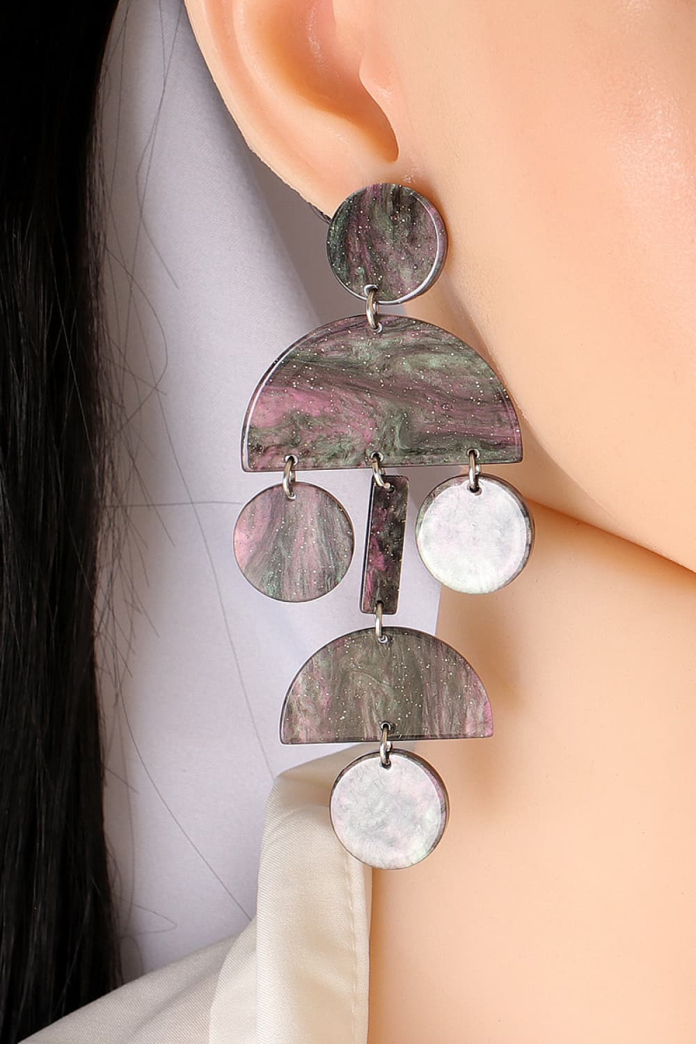 geometric acrylic dangles
