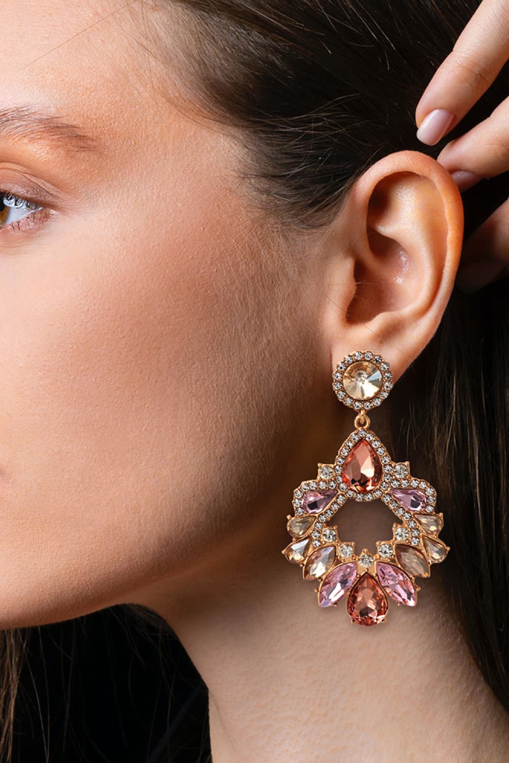 glass stone alloy dangles