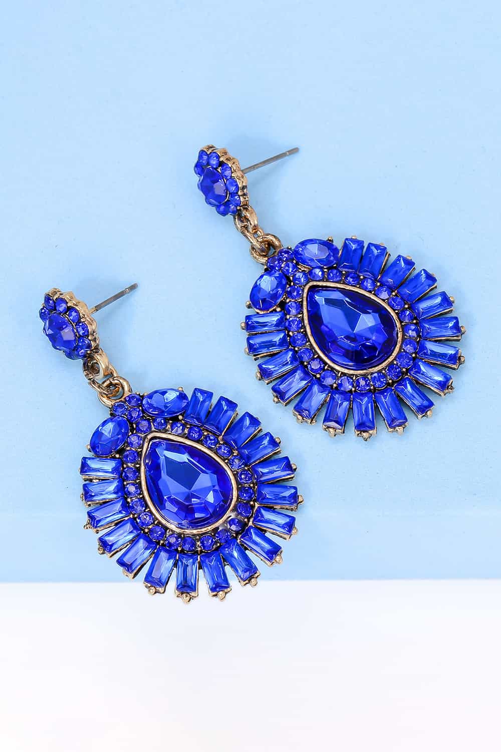 glass teardrop dangles