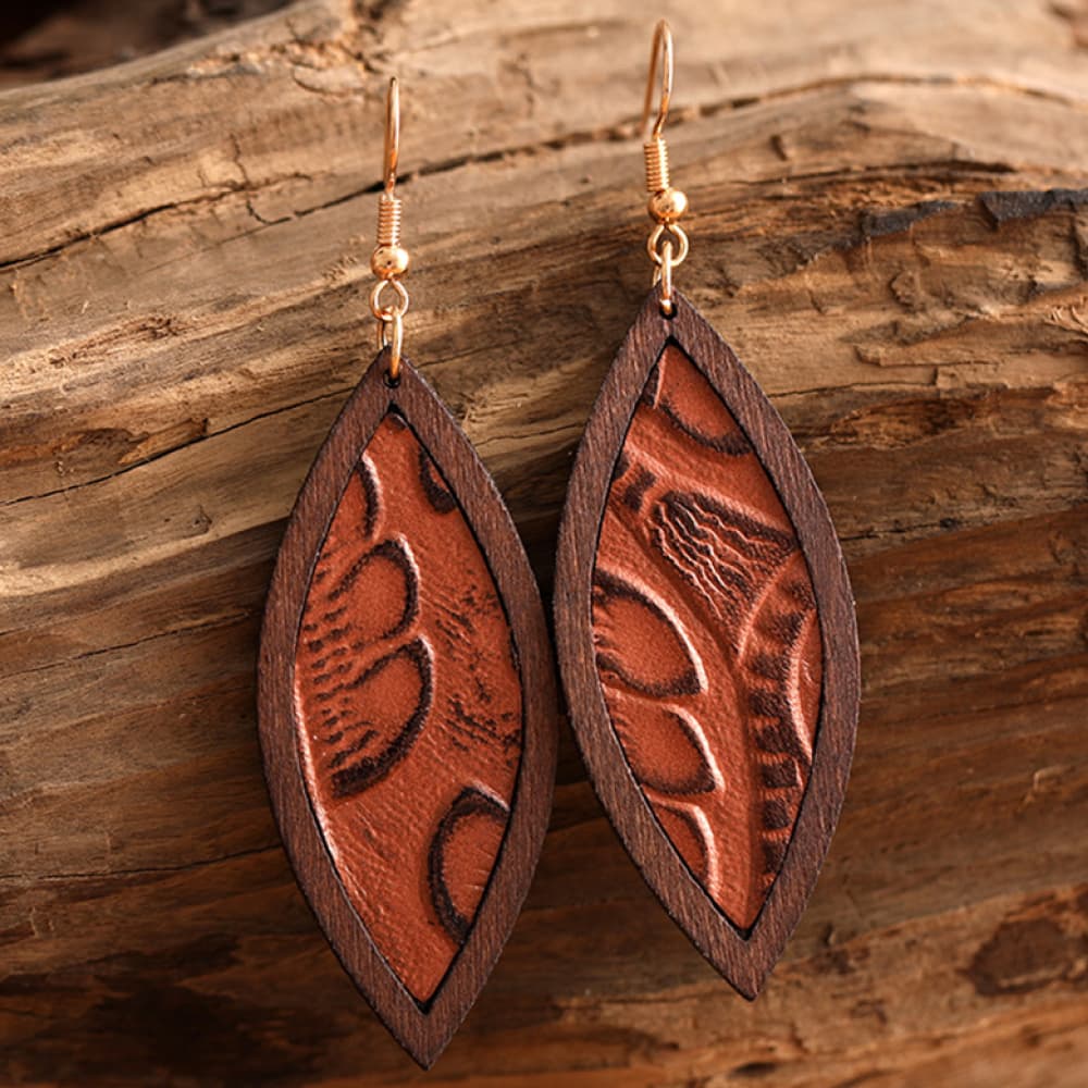 geometric wooden dangles