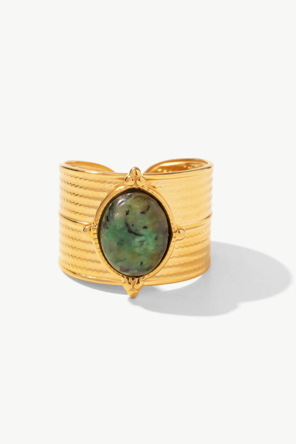 gold wide open ring