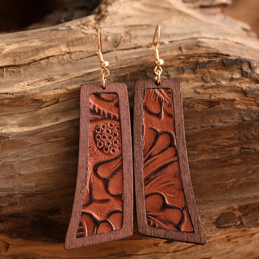 geometric wooden dangles