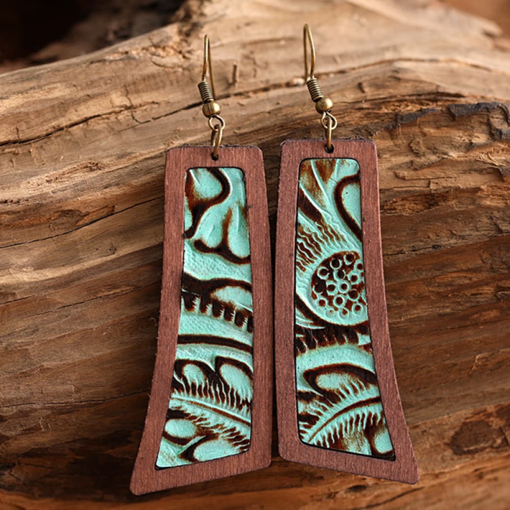 geometric wooden dangles