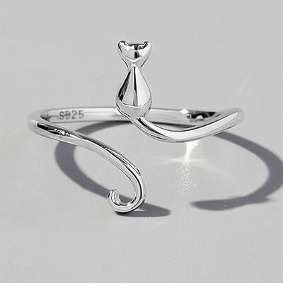 feline silver ring