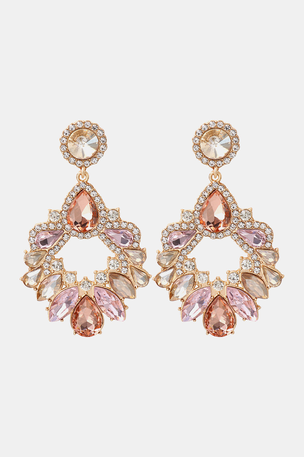 glass stone alloy dangles