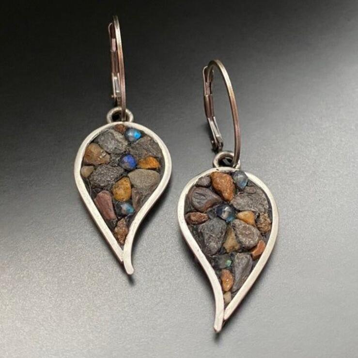gemstone drop earrings