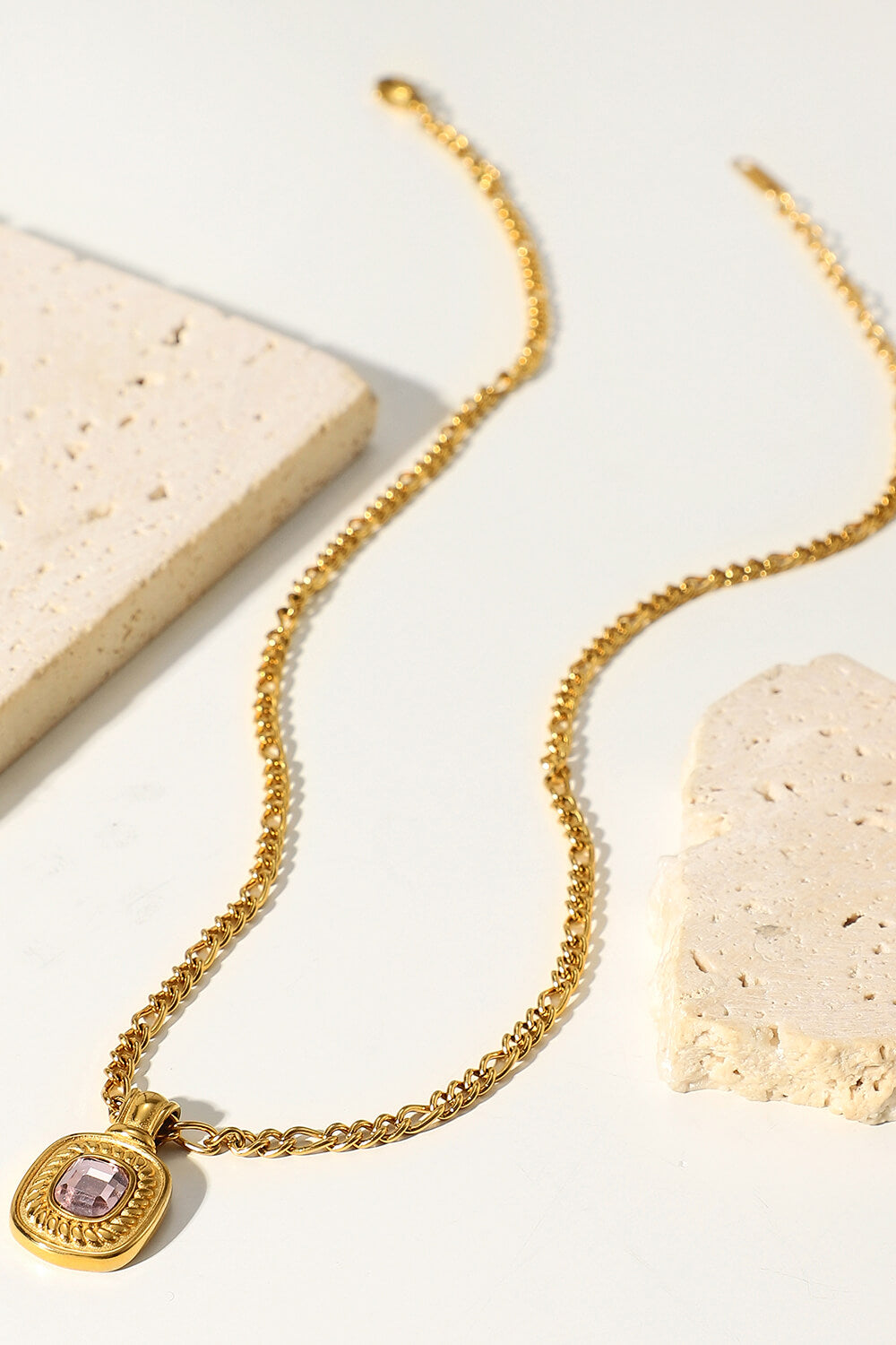 gold rhinestone pendant chain