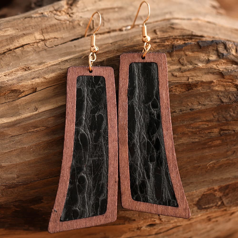geometric wooden dangles