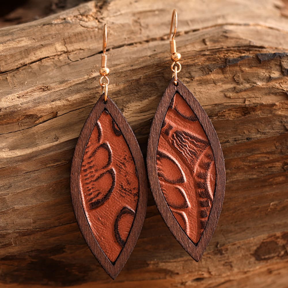 geometric wooden dangles